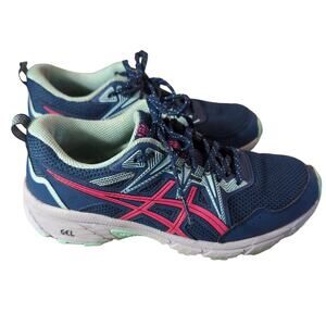 Asics Gel-Venture 8 Mako BluePink Glo Trail running shoes women's size 6.5